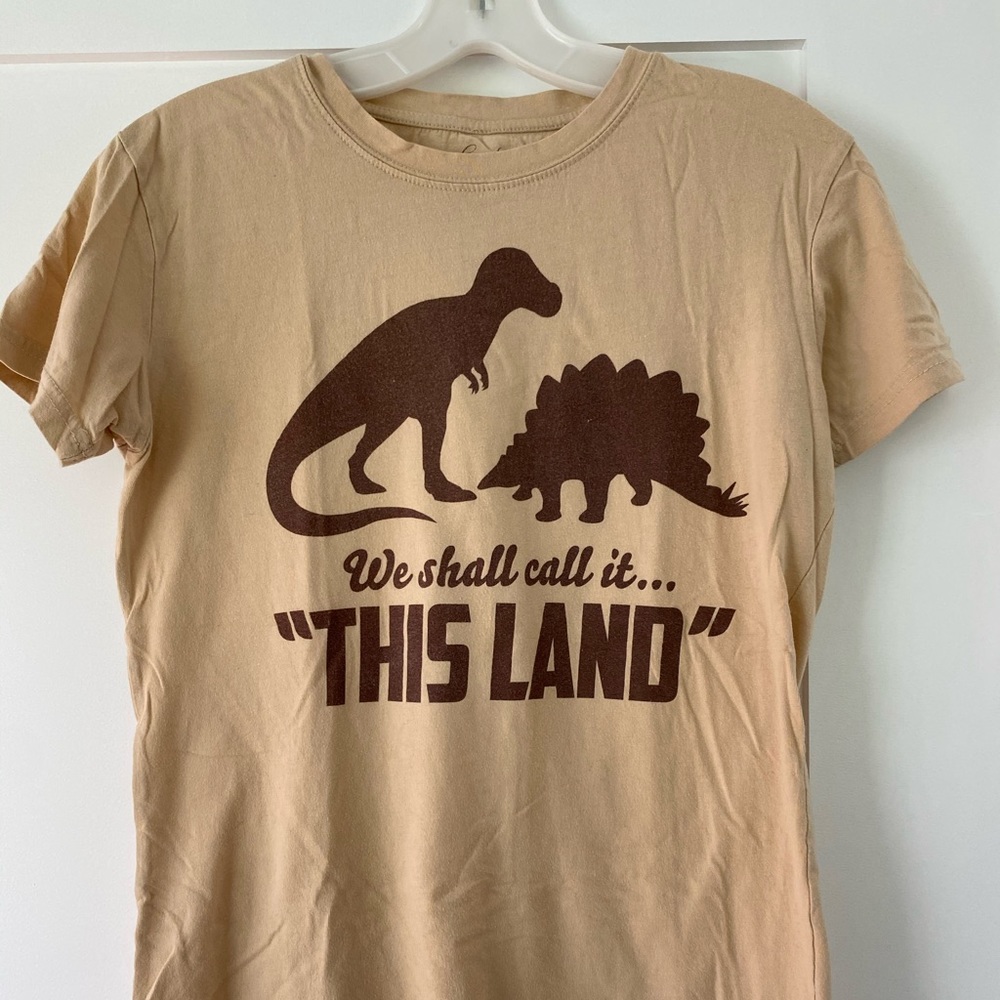 FIREFLY Tan Nerdy TShirt with Dinosaurs